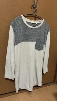 UNIQLO XL 七分袖カットソー グレー/ベージュのサムネイル