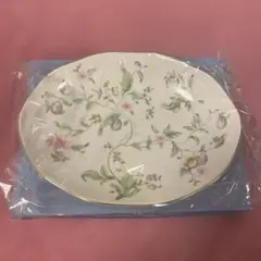 Wedgwood 花柄楕円形皿 オリジナルボックス付き