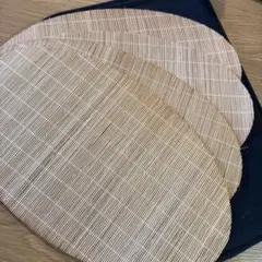 竹製 楕円形ランチョンマット 中国茶4枚セット