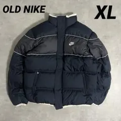 00s OLD NIKE リバーシブルダウンジャケットXL スウッシュ刺繍Y2K