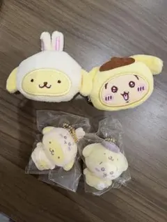 ちいかわ×サンリオ　シークレットフロッキーマスコットチャーム 前髪 ヘアクリップ