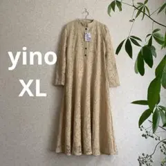 mタグ付き yino 総レースワンピース　シャツワンピース　XL ☺︎