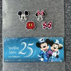 Disney ミッキー＆ミニー シールワッペン 2点　25周年　ジュビリー　保存