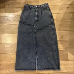 しまむら　フリンジ付きミディ丈スカート