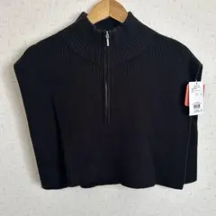 【⠀新品】LEPSIM ハイネックニットケープ ブラック F