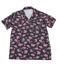 美品 Columbia アメリカ国旗柄 半袖シャツ アメカジ ストリート