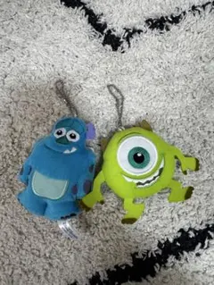 ディズニー サリー マイクセット モンスターズインク キーホルダー 安全ピン付き