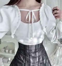 フリルリボンボレロ×キャミソールニットアンサンブル【mb1590】