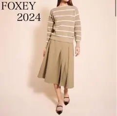 24年　FOXEY 44220 SKIRT "JORDAN" プリーツスカート