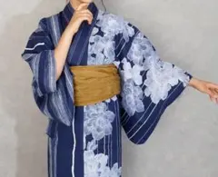 浴衣 夢工房 ぼかし 菖蒲 裄長 裄70.5 身丈161.5 - メルカリ