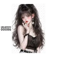 00086 ガール ペーパー/ステッカー 4枚 CREARTISTZ