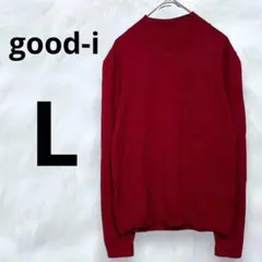 good-i ハイネック　レッド　セーター　薄手ニット　レッド　L