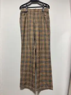 Burberry ブルーレーベル ノバチェック ウールパンツ 38 M