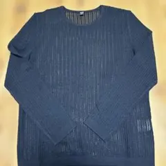 ユニクロ　メッシュニット　ブラック　M