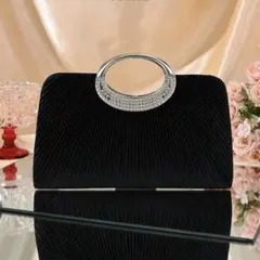 【新品】ブラック　ハンドバッグ　クラッチバッグ　パーティーバッグ　ミニバッグ