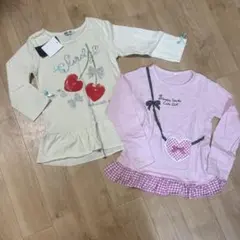 ロンT ２枚セット　さくらんぼ　ポシェット