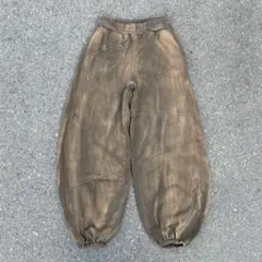 スウェット パンツ バギー バルーン 茶色 ジョガーパンツ y2k 平成