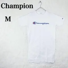 【チャンピオン】レディース 膝丈カットソー ワンピース Tシャツ M ホワイト