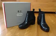 HUNTER レイン ヒール ショートブーツ