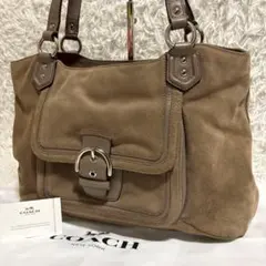 希少色 coach トートバッグ ターンロック スウェード パープル y2k 