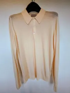 JOHN SMEDLEY ベージュ ウール ニット　ポロシャツ S