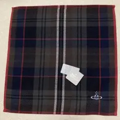 【新品タグ付き】ヴィヴィアンウエストウッド タオルハンカチ チェック柄 オーブ