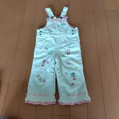 匿名配送　mezzo piano アイボリー　白　刺繍ロンパース 95cm