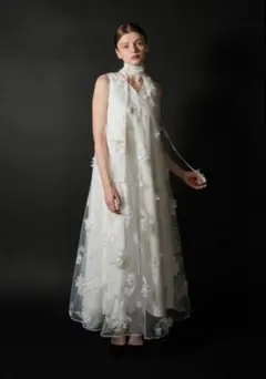 bibiy NOELLE SHEER DRESS ホワイト - メルカリ