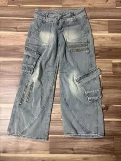 XU ライトブルー ウォッシュ デニムパンツ