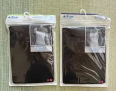 【新品】ユニクロ　AIRism シームレス　黒　Sサイズ2枚セット