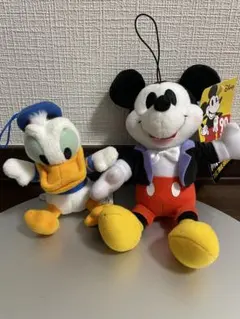 ミッキーマウス　ドナルドダック　マスコット2体セット