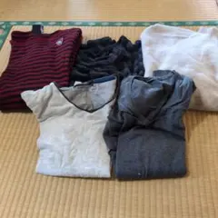 CHEVRE Vネック長袖トップス5点セット sサイズ　Mサイズ　Lサイズ