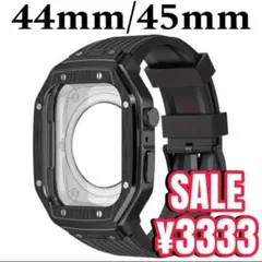 Apple Watch ベルト　黒黒　バンド　カバー　ケース　アップルウォッチl