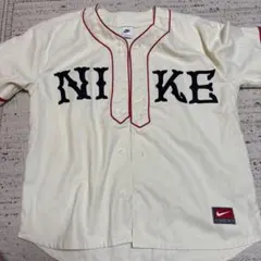 NIKE ベースボールシャツ ホワイト L