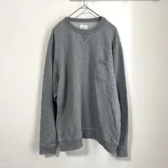 coen コーエン 無地 シンプル ポケット スウェット トレーナー グレー M