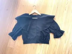 GRL フリル付き黒トップス Mサイズ