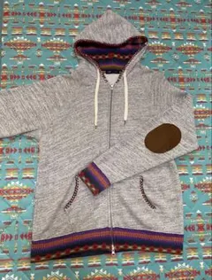 SHIPS グレー フード付き パーカー