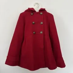 【130cm】next フード付き赤コート