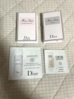 Dior 香水2種、化粧水、日焼け止め乳液サンプルセット