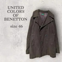 訳あり【ベネトン】BENETON　コート　ダブル　防寒　ジャケット　シンプル　M