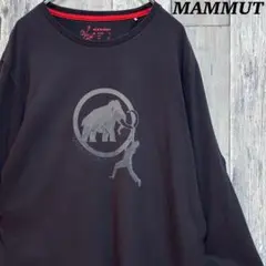 マムート　MAMMUT ブラック系　長袖　ロンT 刺繍ロゴ