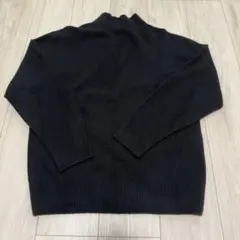 UNIQLO ユニクロ リブ編み ニット セーター Lサイズ ブラック メンズ