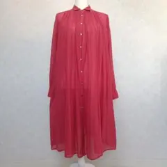 ハウスオブロータス コットンローンピンタックショールカラー