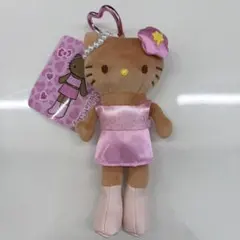 ハローキティ　スタイルアップマスコット 日焼け　ぬいぐるみ　ピンク　キーホルダー