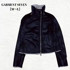 美品　GARMENT SEVEN【M～L】フェイクムートン　ライダースジャケット