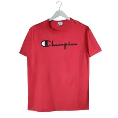 ​【Champion】Lサイズ 赤 スクリプトロゴ Tシャツ ホンジュラス製