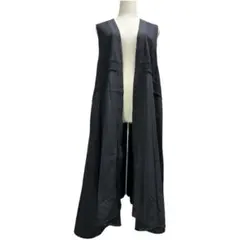 美品 レリアン プラスハウス ロングベスト ジレ 3XL 大きいサイズ 異素材