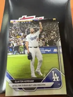 2025 MLB Topps NOW 373 kershaw 3000奪三振