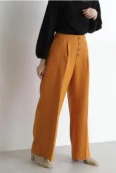 FREE'Z MARTマスタード色　サイズМ　美品 ワイドパンツ