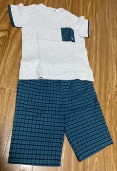 ファミリア　tシャツ　チェックパンツのセット　美品